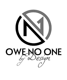 N1 OWE NO ONE BY DESIGN logo