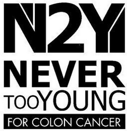 N2Y NEVER TOO YOUNG FOR COLON CANCER logo