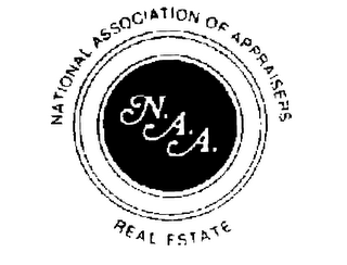N.A.A. NATIONAL ASSOCIATION OF APPRAISERS REAL ESTATE logo