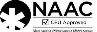 NAAC CEU APPROVED CAC APPROVED CACO APPROVED CAPO APPROVED logo