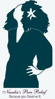 NAADIA'S PURE RELIEF BECAUSE YOU DESERVE IT. logo