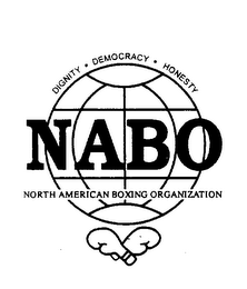 NABO NORTH AMERICAN BOXING ORGANIZATION DIGNITY DEMOCRACY HONESTY logo