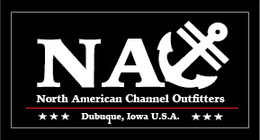 NAC NORTH AMERICAN CHANNEL OUTFITTERS DUBUQUE, IOWA U.S.A. logo
