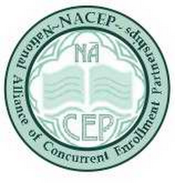 NACEP NATIONAL ALLIANCE OF CONCURRENT ENROLLMENT PARTNERSHIPS NA CEP logo