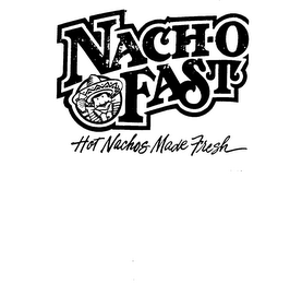 NACH-O-FAST HOT NACHOS MADE FRESH logo