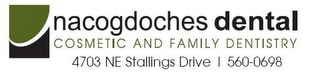 NACOGDOCHES DENTAL COSMETIC AND FAMILY DENTISTRY 4703 NE STALLINGS DRIVE 560-0698 logo