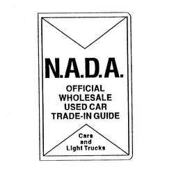 N.A.D.A. OFFICIAL WHOLESALE USED CAR TRADE-IN GUIDE CARS AND LIGHT TRUCKS logo