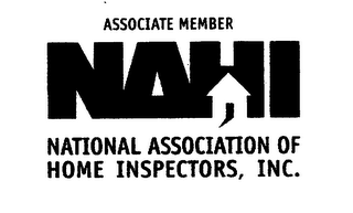 NAHI ASSOCIATE MEMBER NATIONAL ASSOCIATION OF HOME INSPECTORS, INC. logo