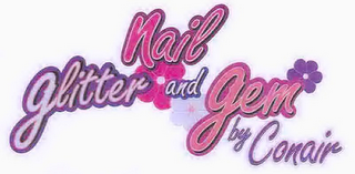 NAIL GLITTER AND GEM BY CONAIR logo