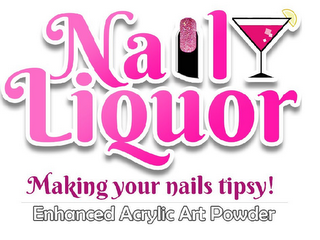 NAIL LIQUOR MAKING YOUR NAILS TIPSY! ENHANCED ACRYLIC ART POWDER logo