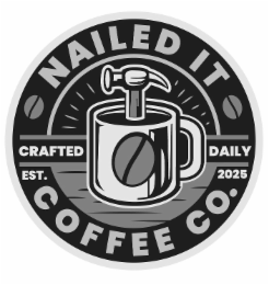NAILED IT COFFEE CO. CRAFTED DAILY EST. 2025 logo