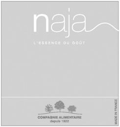 NAJA L'ESSENCE DU GOUT COMPAGNIE ALIMENTAIRE DEPUIS 1922 MADE IN FRANCE logo