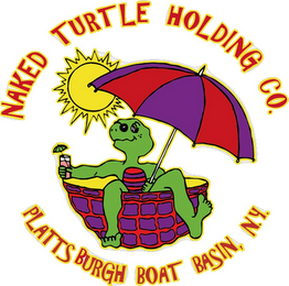 NAKED TURTLE HOLDING CO. PLATTSBURGH BOAT BASIN, N.Y. logo
