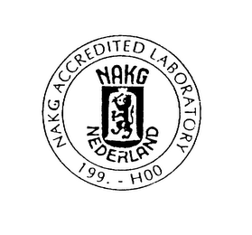 NAKG NEDERLAND NAKG ACCREDITED LABORATORY 199.-H00 logo
