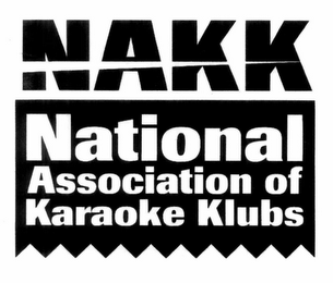 NAKK NATIONAL ASSOCIATION OF KARAOKE KLUBS logo