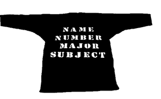 NAME NUMBER MAJOR SUBJECT logo