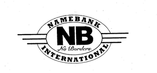 NAMEBANK NB NO BORDERS INTERNATIONAL logo