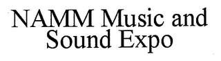 NAMM MUSIC AND SOUND EXPO logo