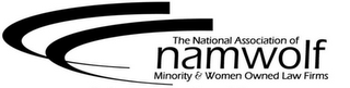 NAMWOLF THE NATIONAL ASSOCIATION OF MINORITY & WOMEN OWNED LAW FIRMS logo