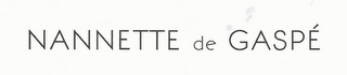 NANNETTE DE GASPÉ logo