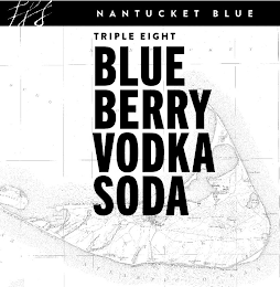 NANTUCKET BLUE TRIPLE EIGHT BLUEBERRY VODKA SODA logo