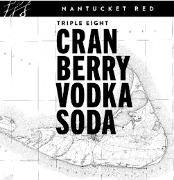 NANTUCKET RED TRIPLE EIGHT CRANBERRY VODKA SODA logo