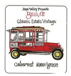 NAPA VALLEY PRESENTS BELLEVUE CLASSIC ESTATE VINTAGE CABERNET SAVIGNON logo