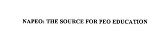 NAPEO: THE SOURCE FOR PEO EDUCATION logo