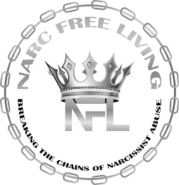 NARC FREE LIVING NFL BREAKING THE CHAINS OF NARCISSIST ABUSE logo