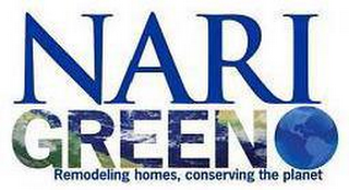 NARI GREEN REMODELING HOMES, CONSERVING THE PLANET logo