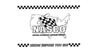 NASCO NATIONAL AUTOMOTIVE SOFTWARE COMPANY KNOW BEFORE YOU GO! logo