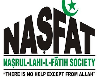 NASFAT NASRUL-LAHI-L-FATIH SOCIETY THERE IS NO HELP EXCEPT FROM ALLAH logo