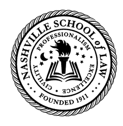 NASHVILLE SCHOOL OF LAW FOUNDED 1911 PROFESSIONALISM · EXCELLENCE · CIVILITY · logo