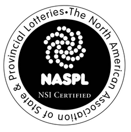 NASPL NSI CERTIFIED THE NORTH AMERICAN ASSOCIATION OF STATE & PROVINCIAL LOTTERIES logo