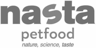 NASTA PETFOOD NATURE, SCIENCE, TASTE logo