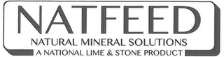 NATFEED NATURAL MINERAL SOLUTIONS A NATIONAL LIME & STONE PRODUCT logo