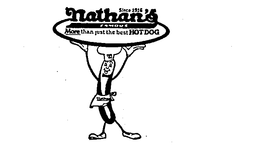 NATHAN'S FAMOUS MORE THAN JUST THE BEST HOT DOG SINCE 1916 logo