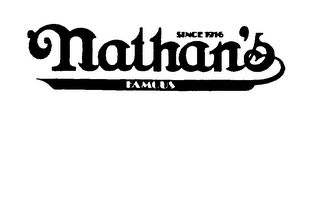 NATHAN'S FAMOUS SINCE 1916 logo