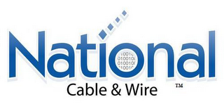NATIONAL 10010 0100100 0100100 010010 CABLE & WIRE logo