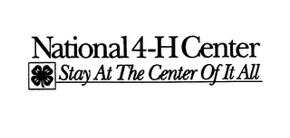 NATIONAL 4-H CENTER STAY AT THE CENTER OF IT ALL logo