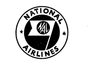 NATIONAL AIRLINES NAL logo