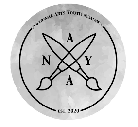 NATIONAL ARTS YOUTH ALLIANCE NAYA EST. 2020 logo