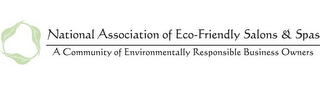 NATIONAL ASSOCIATION OF ECO-FRIENDLY SALONS & SPAS A COMMUNITY OF ENVIRONMENTALLY RESPONSIBLE BUSINESS OWNERS logo