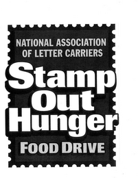 NATIONAL ASSOCIATION OF LETTER CARRIERS STAMP OUT HUNGER FOOD DRIVE logo