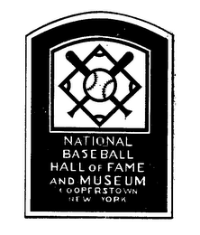 NATIONAL BASEBALL HALL OF FAME AND MUSEUM COOPERSTOWN NEW YORK logo