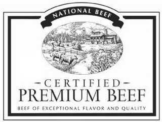 NATIONAL BEEF CERTIFIED PREMIUM BEEF BEEF OF EXCEPTIONAL FLAVOR AND QUALITY logo