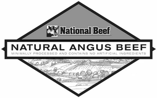 NATIONAL BEEF NATURAL ANGUS BEEF MINIMALLY PROCESSED AND CONTAINS NO ARTIFICIAL INGREDIENTS logo