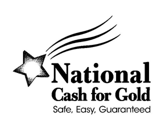NATIONAL CASH FOR GOLD SAFE, EASY, GUARANTEED logo