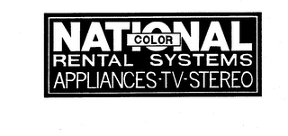 NATIONAL COLOR RENTAL SYSTEMS APPLIANCES TV STEREO logo