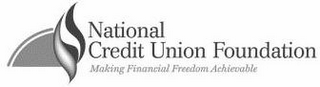 NATIONAL CREDIT UNION FOUNDATION MAKING FINANCIAL FREEDOM ACHIEVABLE logo